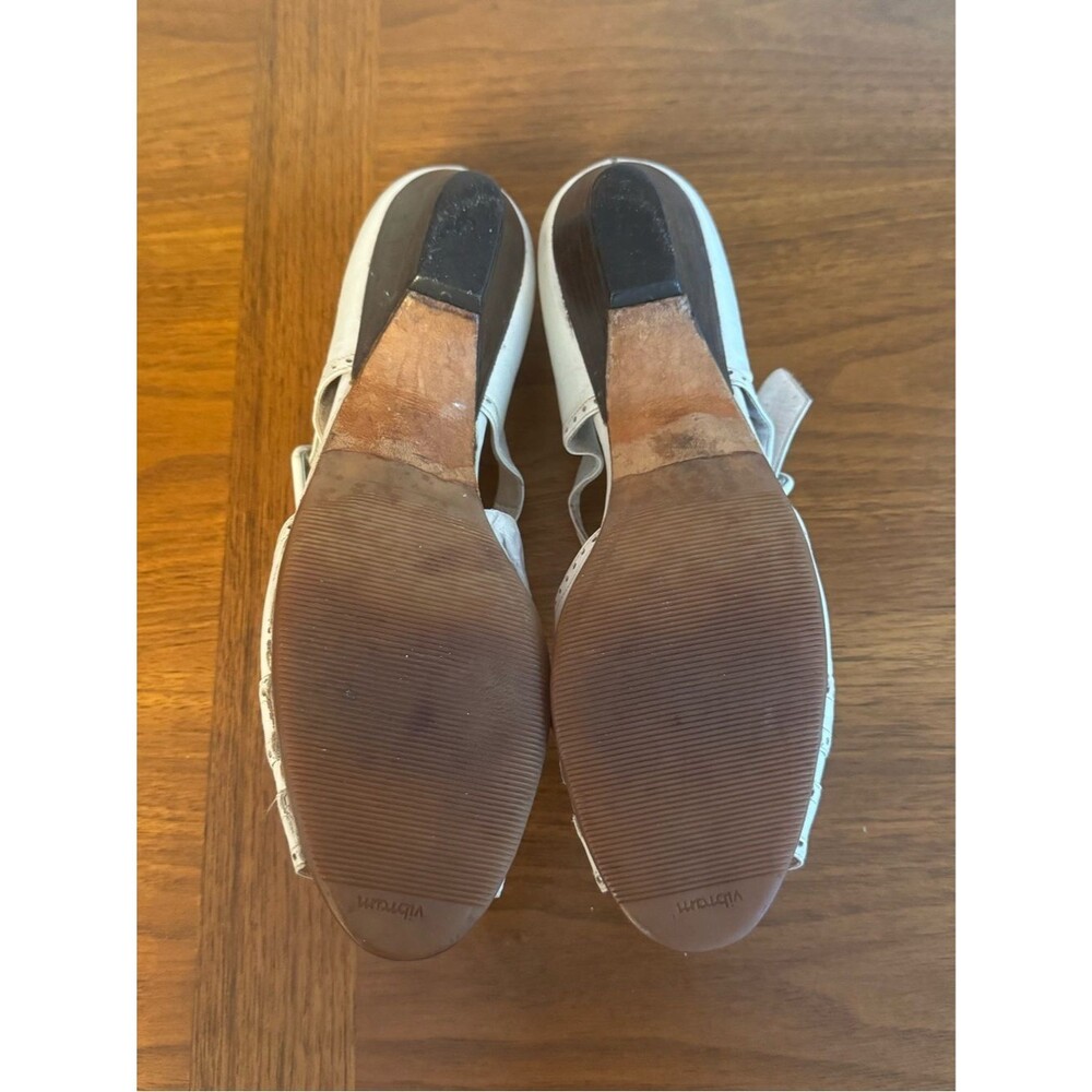 Vintage Joseph Cream Cutout Peep-Toe Heels with Buckle - Picture 2 of 9